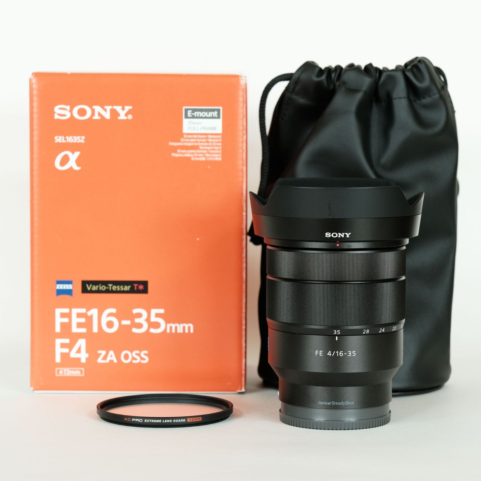 Sony 16-35mm F4 SEL1635Z & 72mmフィルター付き カメラレンズ Vario-Tessar T* FE 16-35mm F4 ZA OSS ブラック