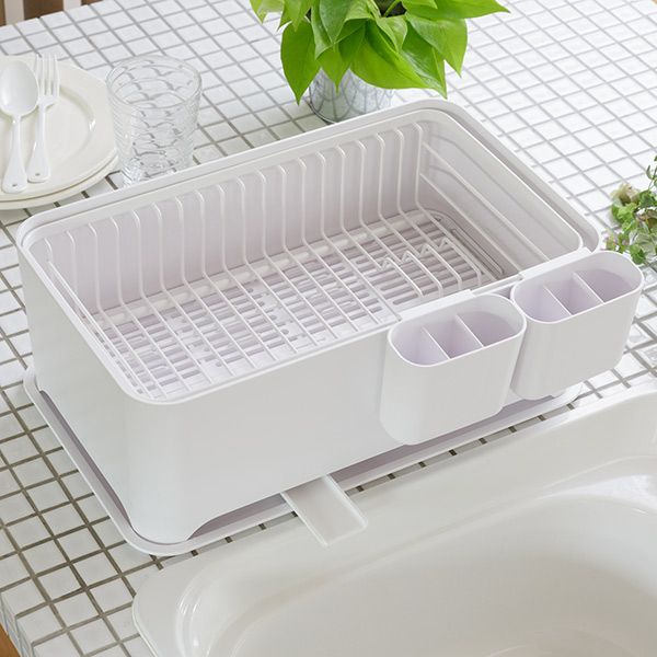 水切りカゴ 洗い桶 コンパクトにまとまる水切りセット 余白 YOHAKU 水切りかご 水切りラック 浸け置き洗い 水切りバスケット ディッシュラック シンク渡し 水切りトレー 大容量 伸縮 カトラリーポケット付き おしゃれ WWW_SKLAD-KIRPICHA_RU