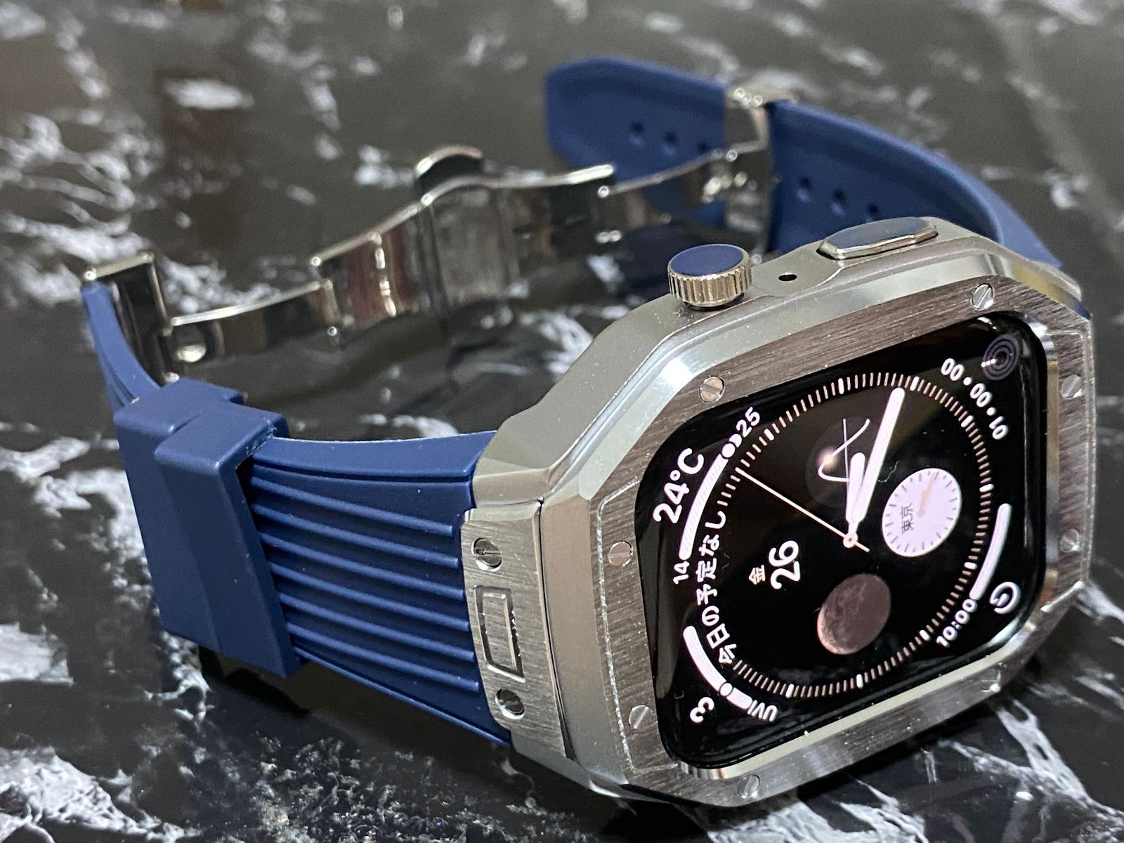 ⚠️専用‼️ Apple Watchラバーバンドカバーメタルケースアップルウォッチカスタム