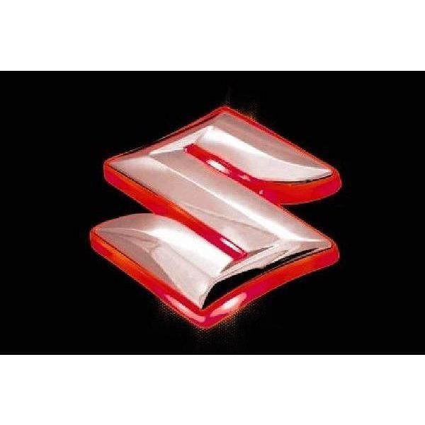 【HEARTILY/ハーテリー】★LEDシャイニングエンブレム/スモール時：ブルー⇔ブレーキ時：レッド★スズキ(S-01)ナイトシーンを華麗に演出♪