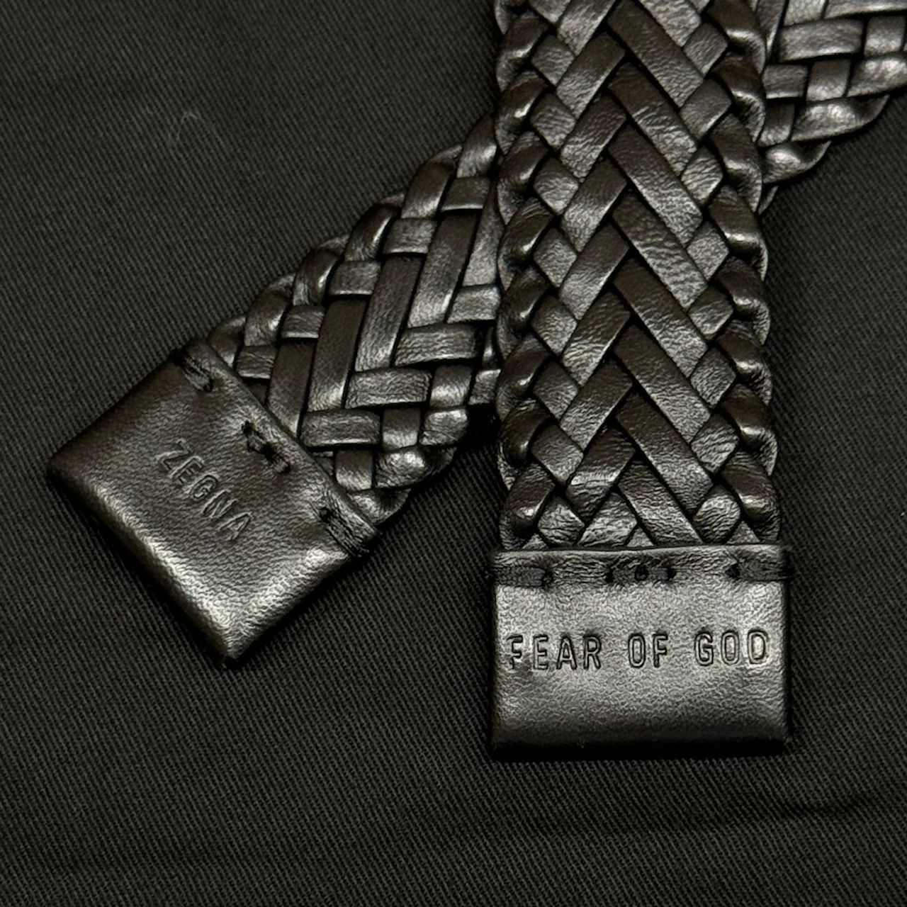 Fear of God x Ermenegildo Zegna 20AW Braided Leather Belt メッシュ  