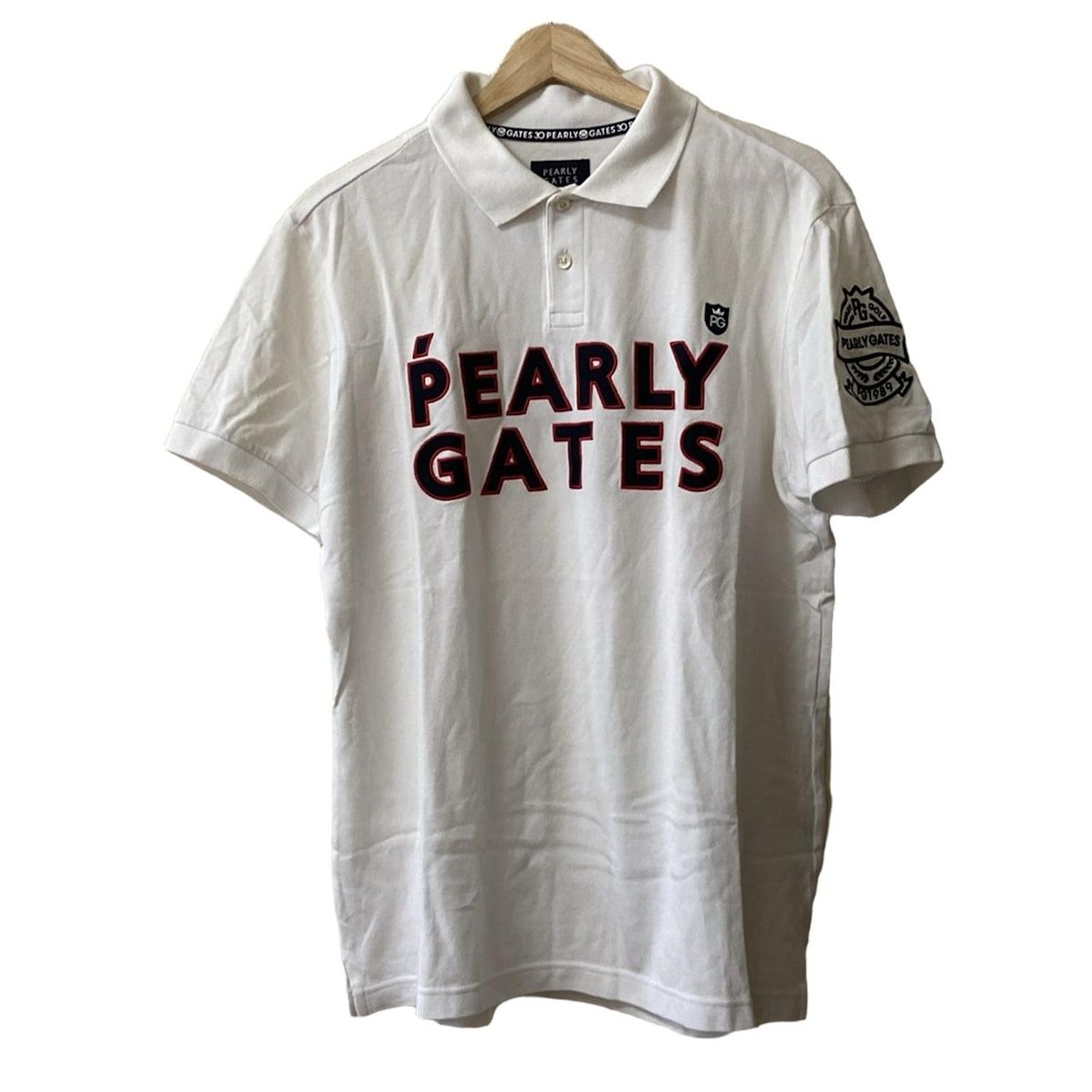 口豪奢 PEARLY GATES(パーリーゲイツ) 半袖ポロシャツ サイズ6 メンズ メンズウェア