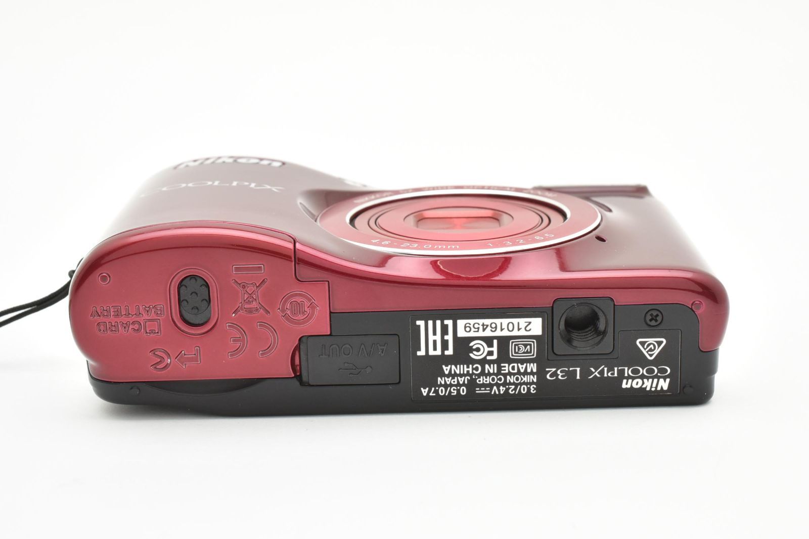 【美品】Nikon コンパクトデジタルカメラ COOLPIX L32 レッド Nikon COOLPIX L32 Digital Camera - Red