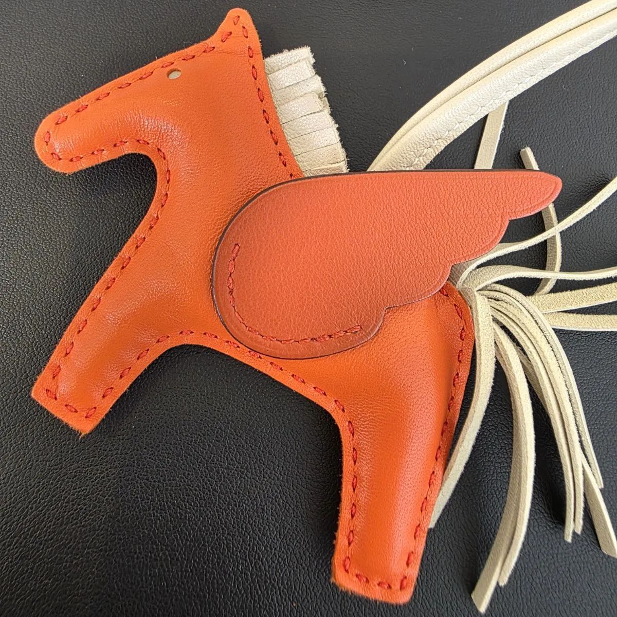 ❤未使用品❤ロデオPM オレンジｘゴールドｘブーゲンｘフラミンゴ エルメス A刻 HERMES エルメス バッグチャーム 