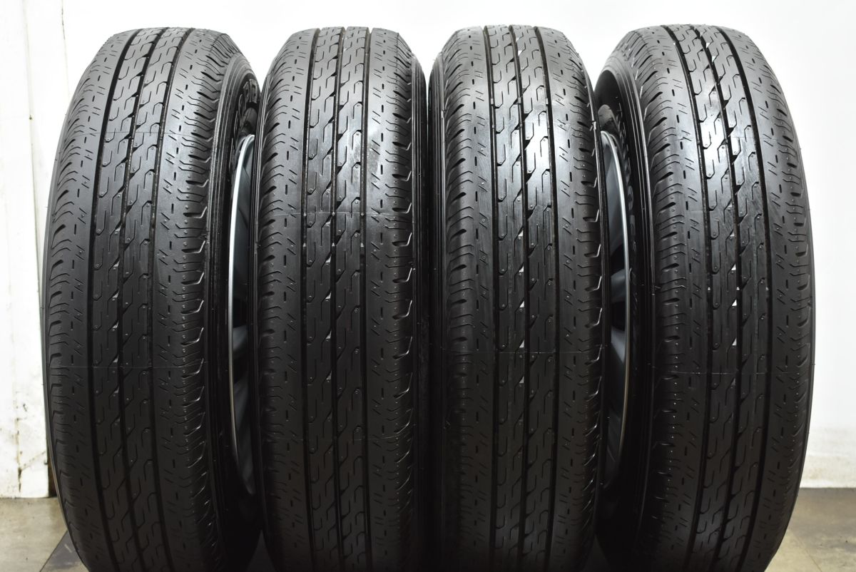 芸術 製 新車外し 超バリ溝 ニッサン NV200 バネット 純正 14in 5J 45 PCD114.3 ブリヂストン エコピア R680 165 80R14 納車外し