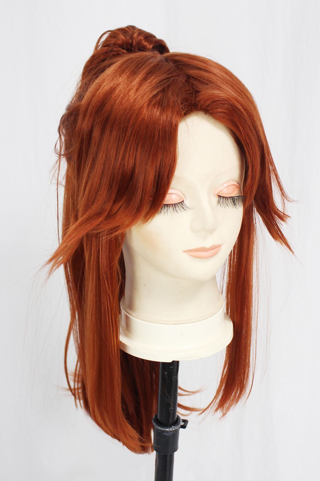 コスプレ耐熱ウィッグ レッドブラウン
