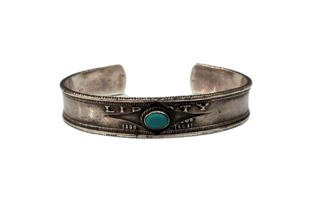 サード SAAD Turquoise Bangle ターコイズ バングル LIBERTY インディアン ブレスレッド 925 銀 メンズジュエリー バングル ブレスレット 総柄 シルバー 104A-72
