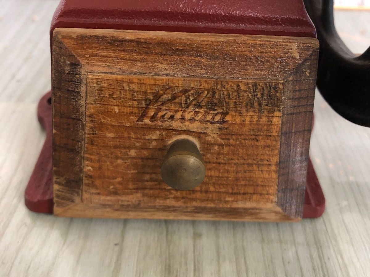 3-▲現状品 カリタ 手動式 コーヒーミル レッド 赤 RED kalita レトロ アンティーク 3-△現状品 カリタ 手動式 コーヒーミル レッド 赤 RED kalita