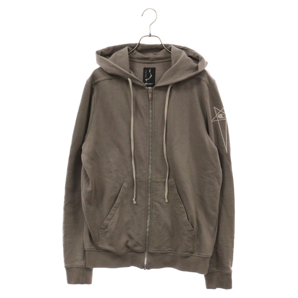 Rick Owens (リックオウエンス) ×CHAMPION Jason's Hoodie サイドロゴ ジップアップパーカー グレー  CM02C9221-CHFE - メルカリ