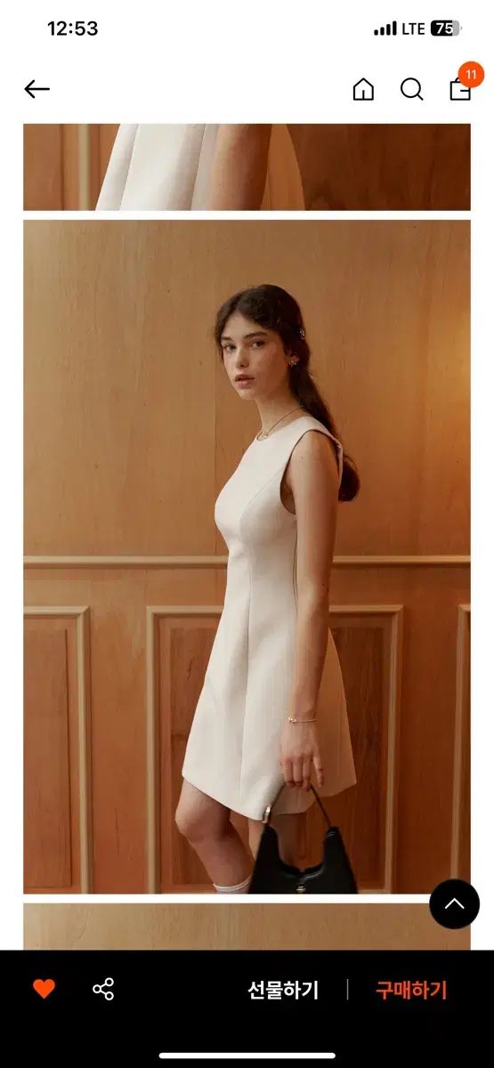 FLOWOOM フローム ダブルバックリボン ミニ ワンピース クリーム 結婚式 シュート 推奨