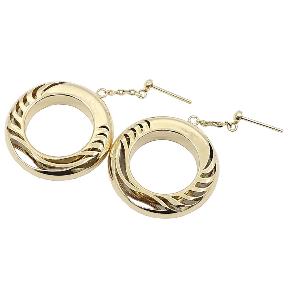 栄 ジュエリーマキ ピアス一対 キャッチ K18YG 約4.5g ブランドジュエリー 女性 洗浄済 アクセサリー 本体のみ