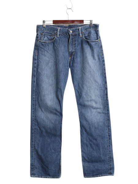 ポロ ラルフローレン デニム パンツ メンズ 33 32 | ヴィンテージ 加工 セルビッチ ジーンズ ジーパン ストレート 耳付き 革パッチ ブルー