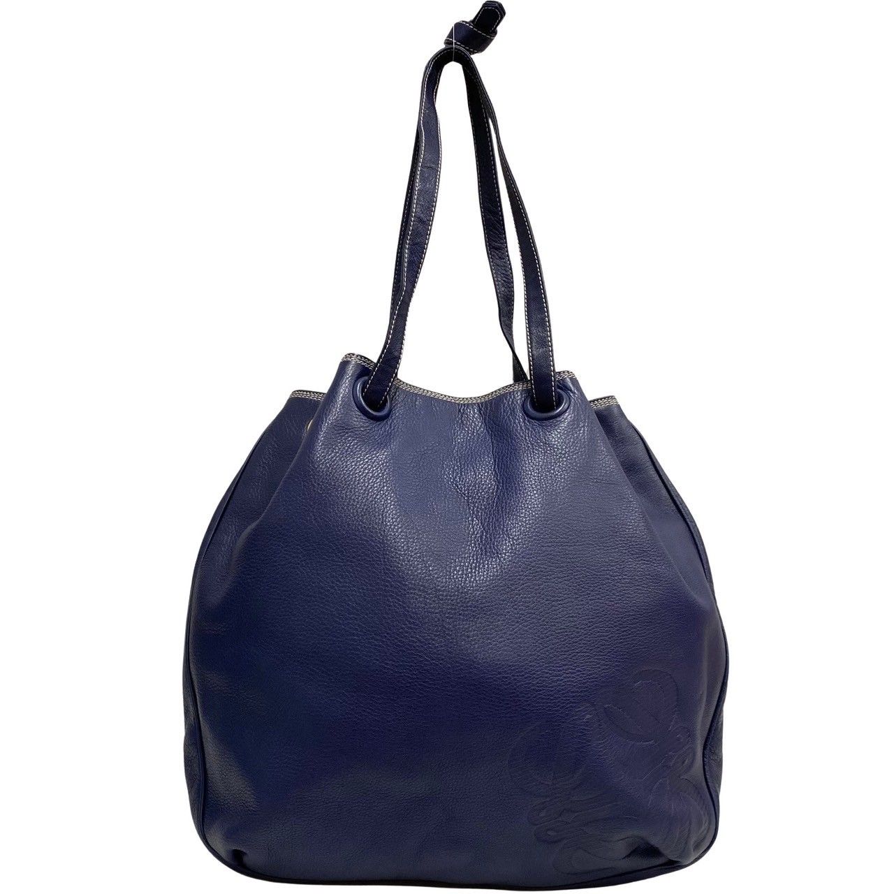 極 美品 希少品 LOEWE ロエベ アナグラム ロゴ ナッパ レザー 本革