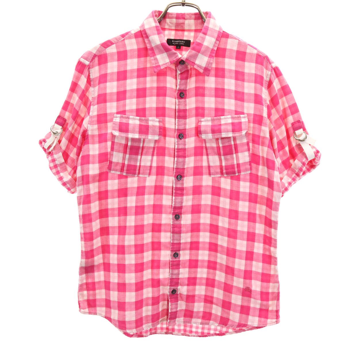 BURBERRY BLACK LABEL バーバリーブラックレーベル チェック柄 半袖 