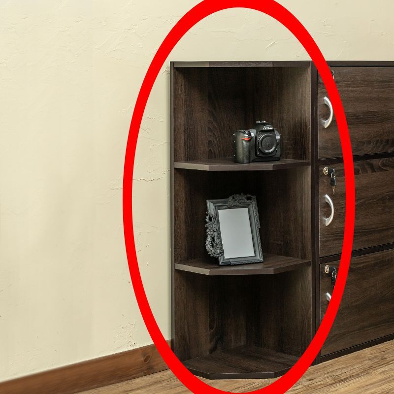 コーナー飾り棚　3段開き扉付　ＦＵＲＮＩ　TURE　E38 コーナー飾り棚 3段開き扉付 FURNI TURE E38