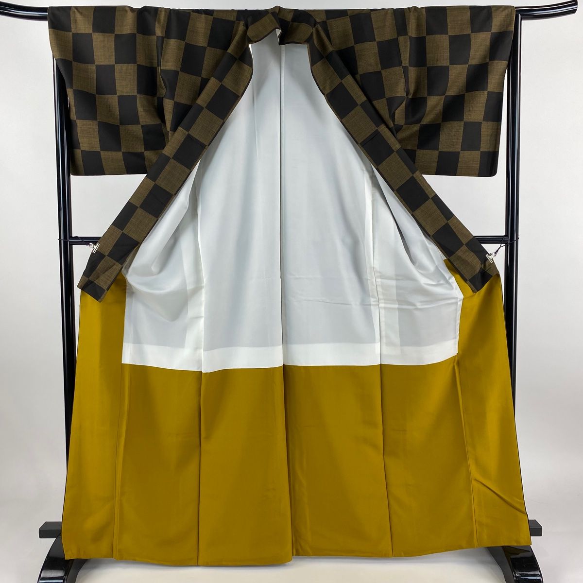 平和屋本店□極上 本塩沢 やまだ織 訪問着 単衣 染色作家 桐村博 逸品  