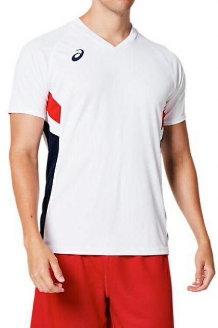 asics アシックス 9 GAME SHIRTS HS BホワイトxPC M 2053A048 100 | スポーツ用品 スポーツ グッズ ツール アクセサリー 雑貨 小物 使いやすい バレーボール 衣類 レディース メンズ M 定番 トップス 素材 