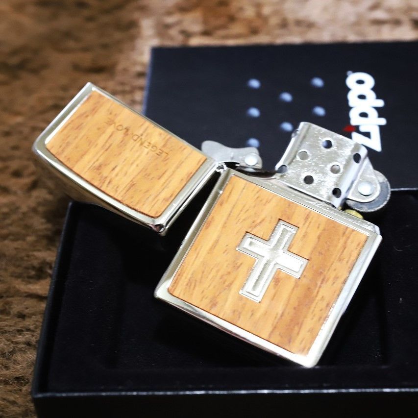 十字架 ZIPPO】木張りクロス ジッポーライター かっこいい 綺麗なジッポ ジッポ ライター スタンダード 人気 銀色 木製 zippo プレゼント  オイルライター 上品なジッポ エレガント メンズ レディース クラシック ヴィンテージ 神父 エクソシスト - メルカリ