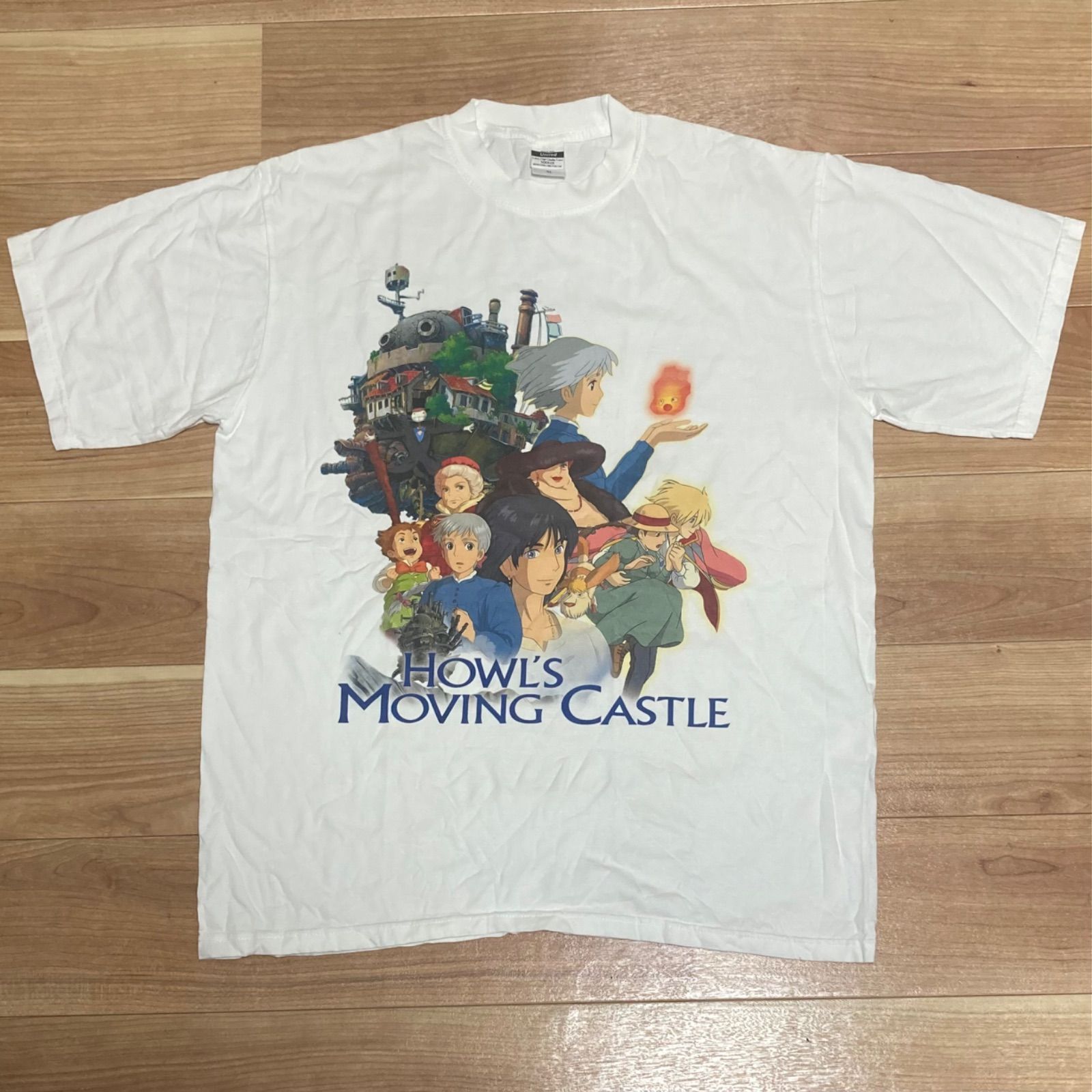 スタジオジブリ ハウルの動く城 プリントTシャツ 古着 スタジオジブリ ハウルの動く城 プリントTシャツ センター