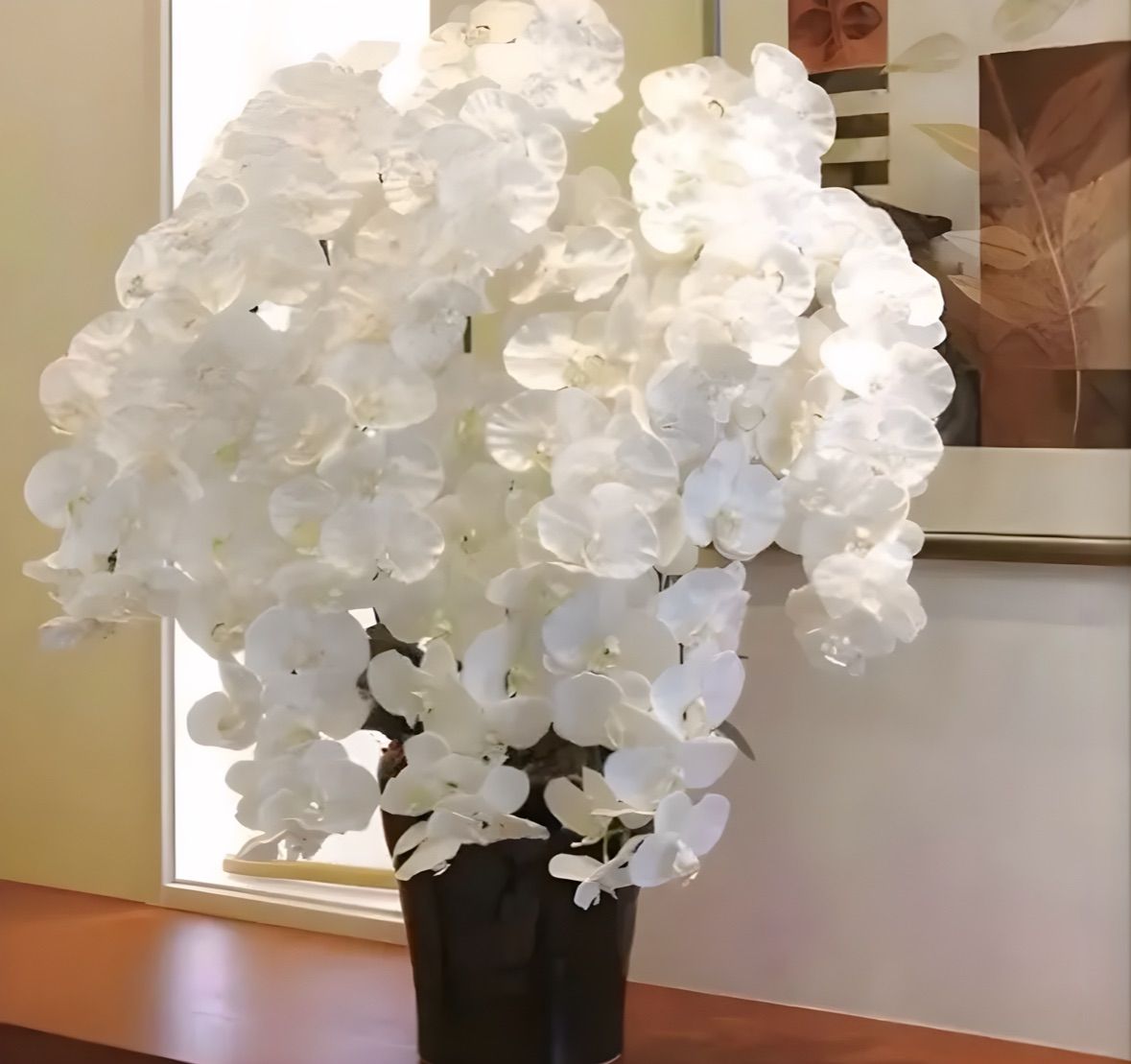 光触媒 人工観葉植物 胡蝶蘭10本立W 高さ90cm ad