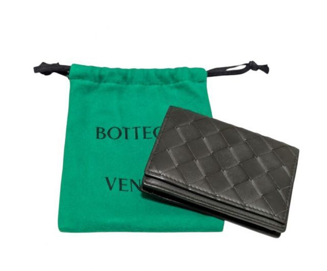 BOTTEGA VENETA グリーンレザー カードケース BOTTEGA VENETA ボッテガ  