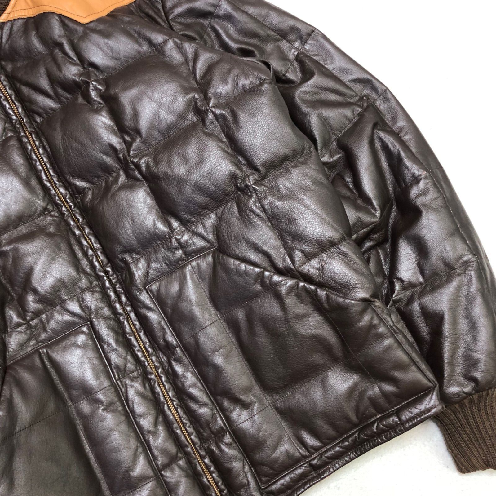SUGAR CANE レザーダウン M SUGAR CANE LEATHER DOWN JACKET オールレザー ダウンジャケット