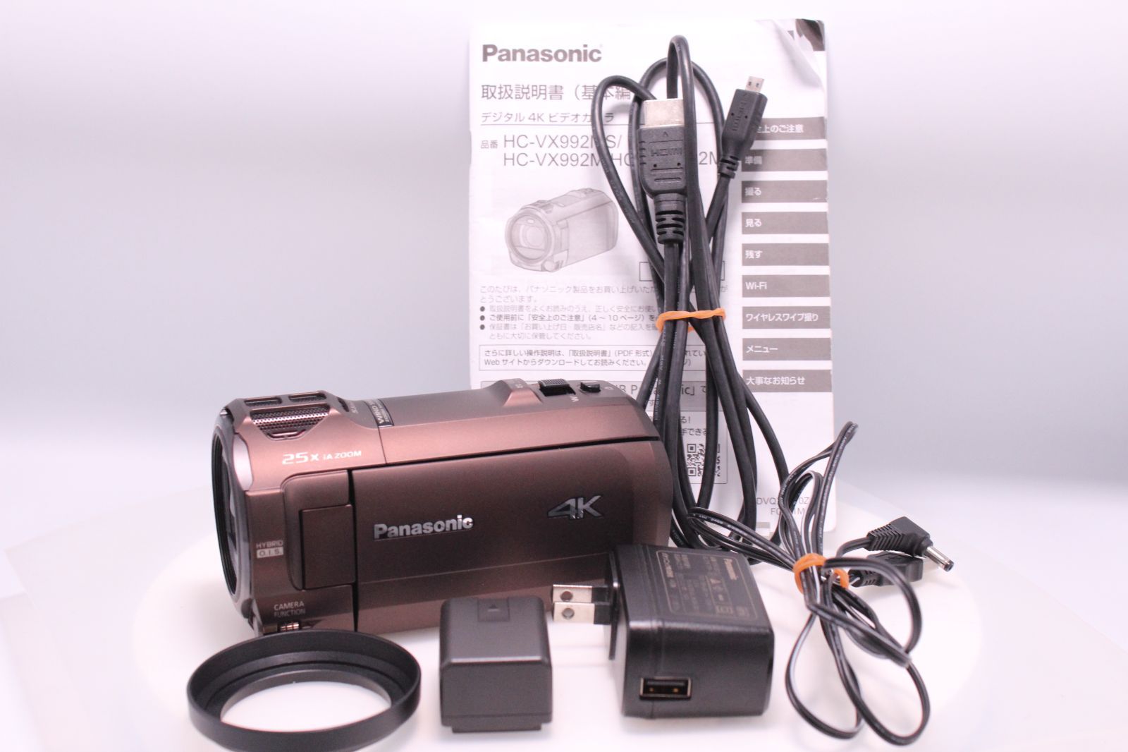 極美品】パナソニック HC-VX992MS-T 4K ビデオカメラ 64GB 光学 極美品】パナソニック HC-VX992MS-T 4K ビデオカメラ 64GB 光学