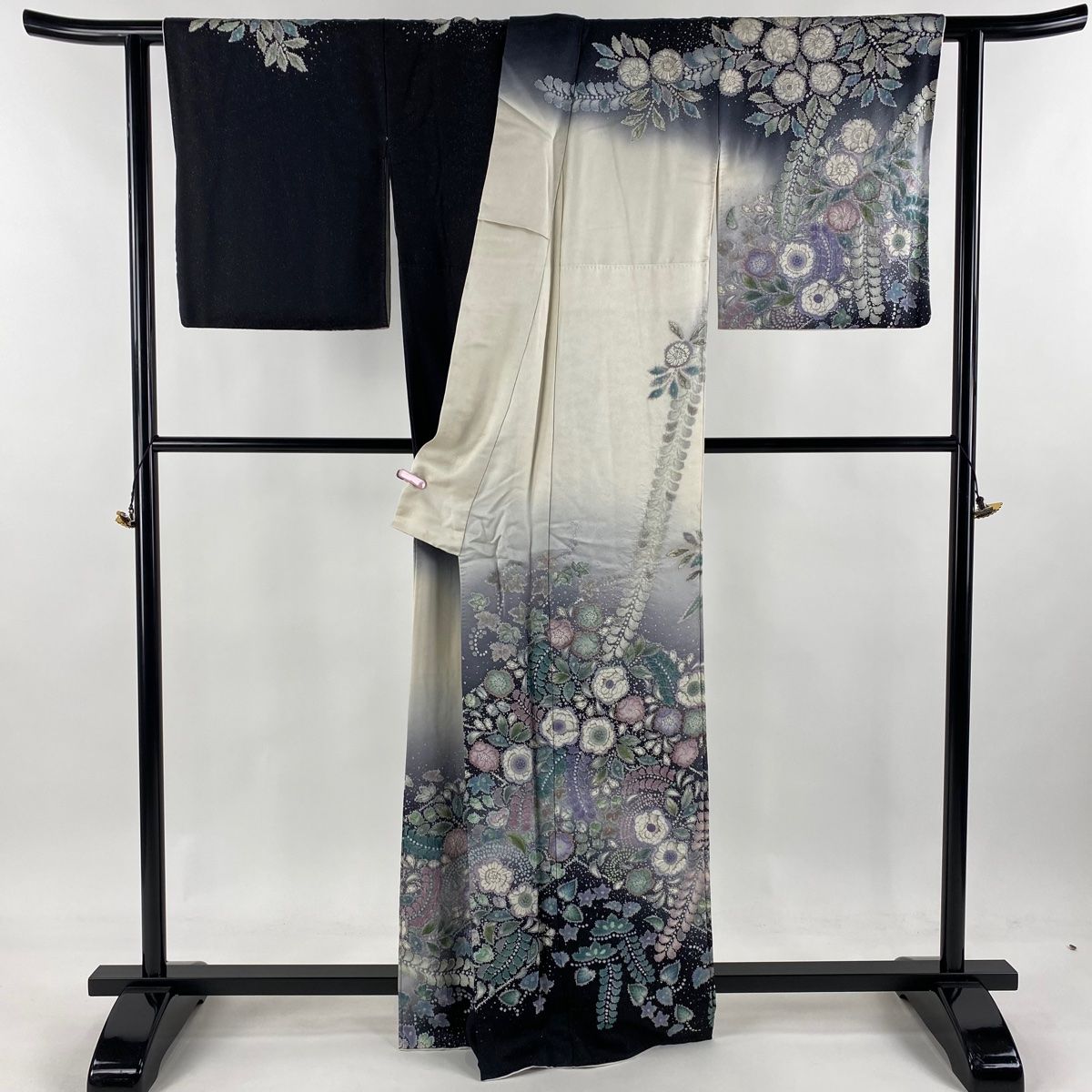 訪問着 身丈164cm 裄丈64.5cm M 袷 吉乃一廉 落款 辻が花 銀通し