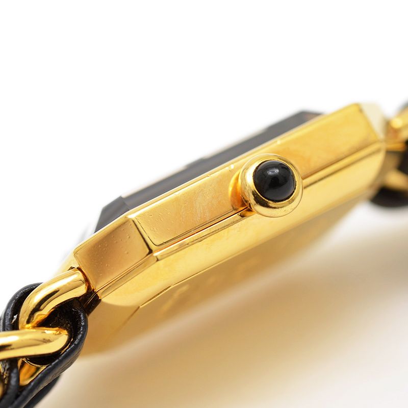 シャネル プルミエール レディース 黒文字盤 GP クォーツ H0001 Lサイ  