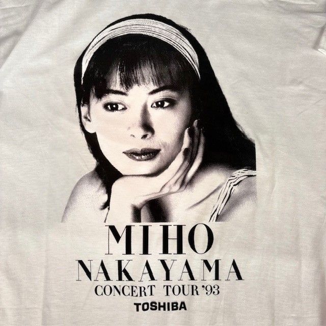 MIHO NAKAYAMA CONCERT TOUR 93 TOSHIBA プリントT 未使用 シミ有 