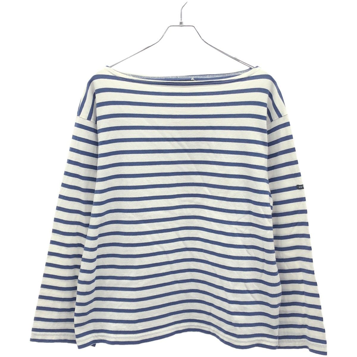 OUTIL ウティ TRICOT AAST ラッセルバスクシャツ ブルー ホワイト 0