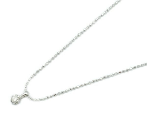 K18WG ダイヤ 0.04ct ネックレス - 京都リサイクル王国 - メルカリ