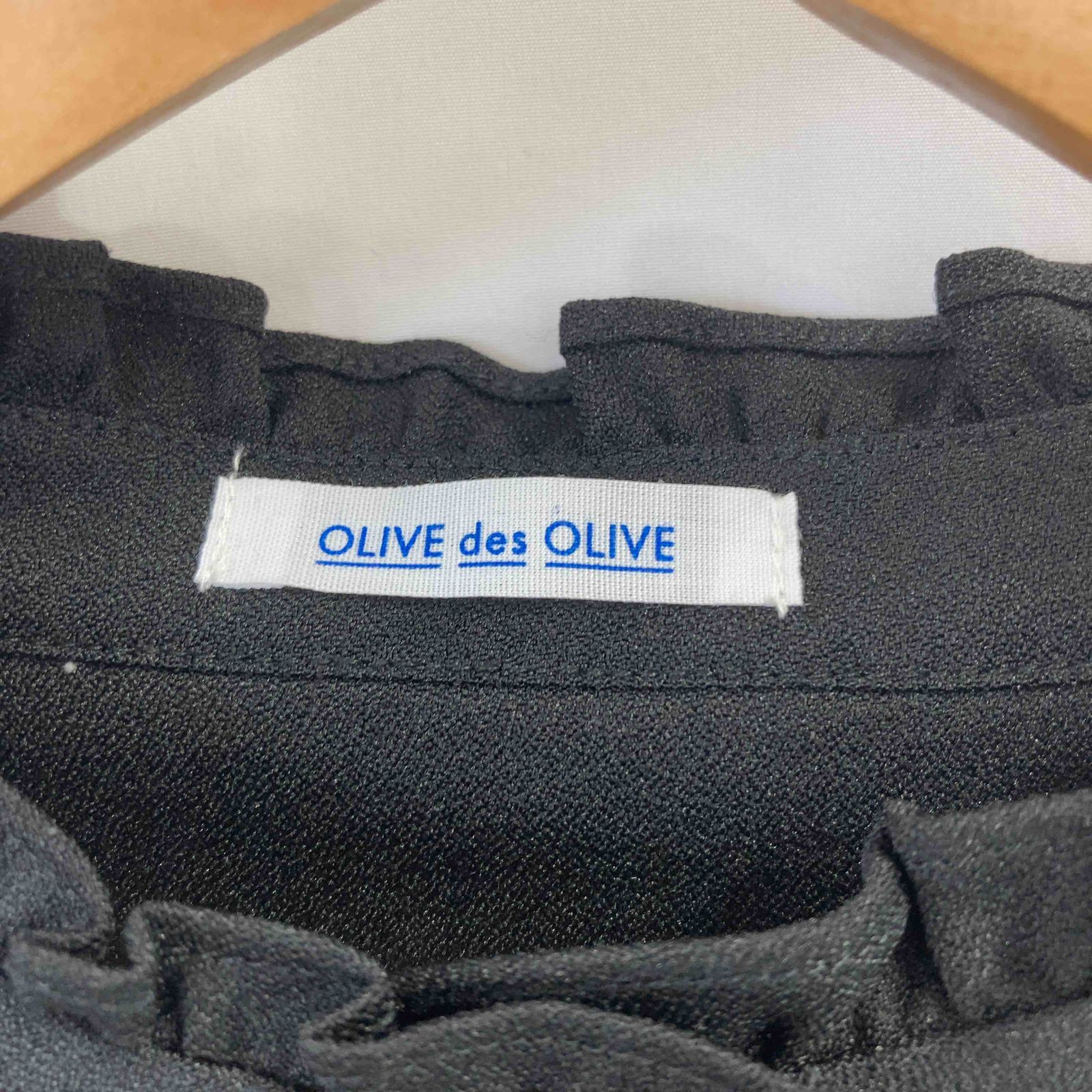 Olive des Olive オリーブデオリーブ レディース 半袖 ロングワンピース 黒 tk