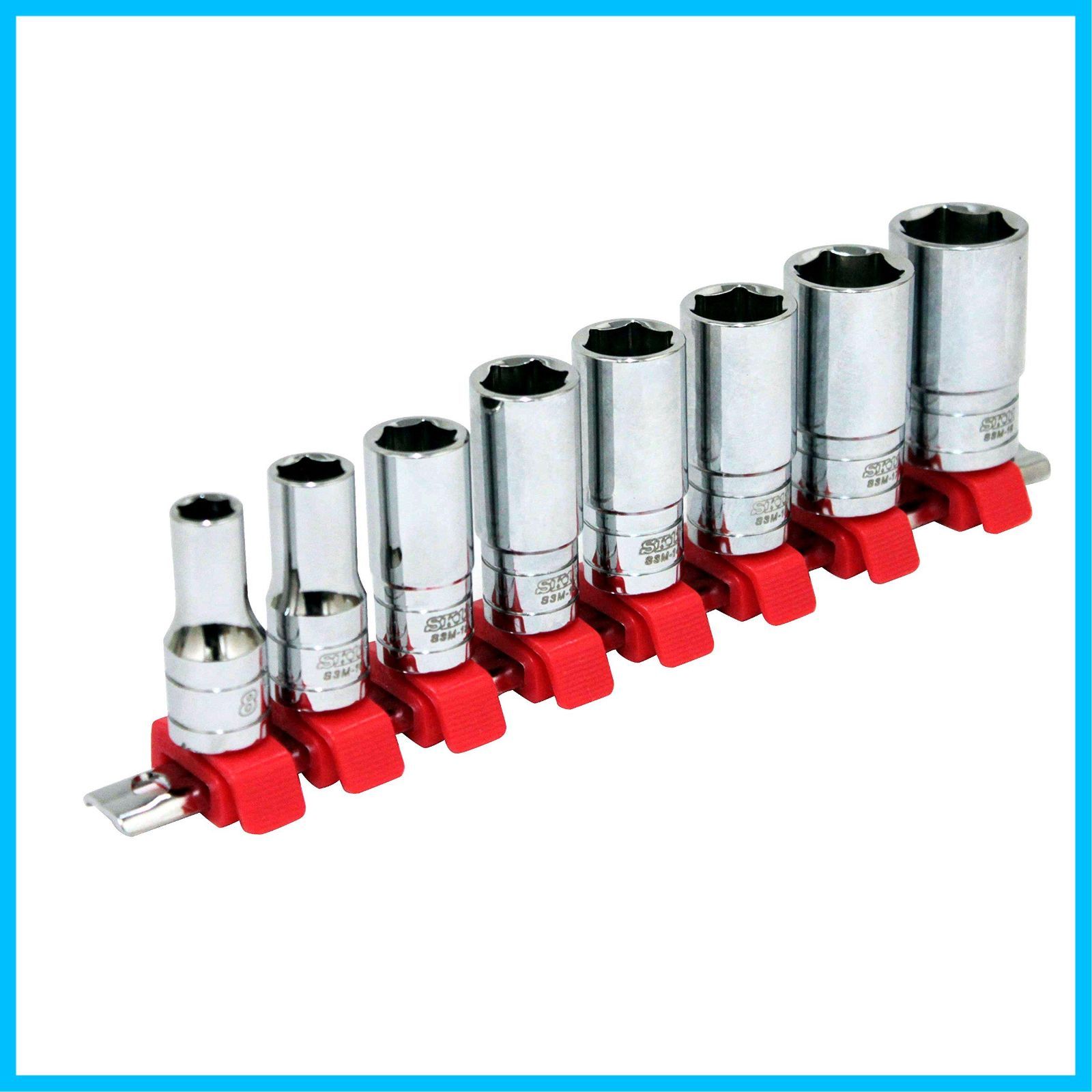 在庫 8 10 12 13 14 15 17 19 mm 3 8インチ 9.5 差込角 セミディープソケットセット SK 11