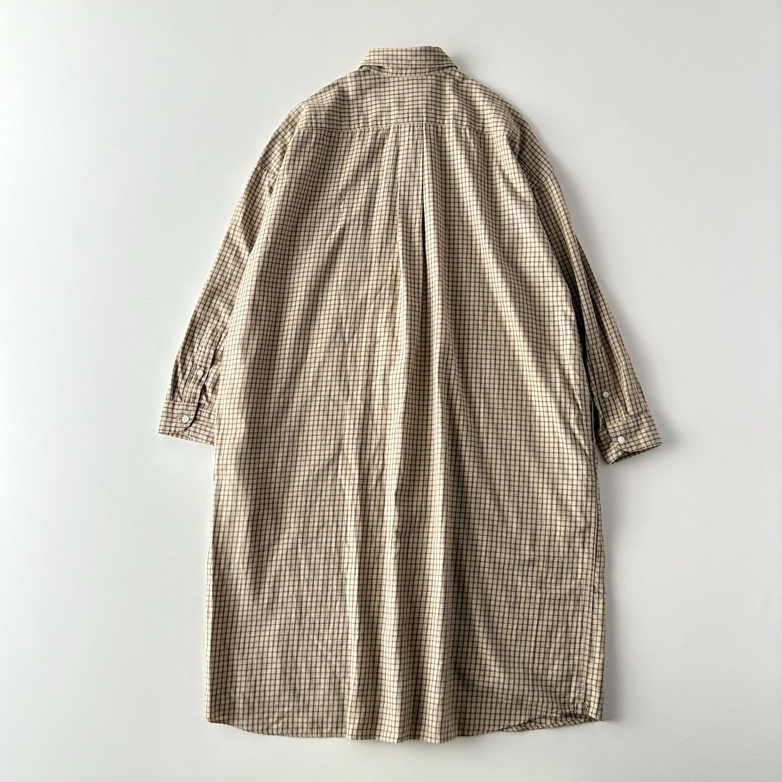 ビエラチェック ルーズシャツドレス