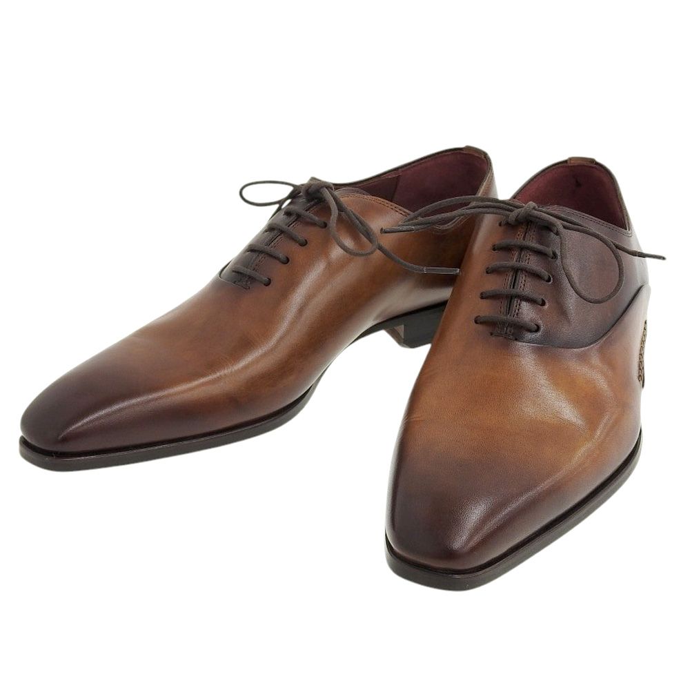 MAGNANNI マグナーニ レザー オックスフォードシューズ ビジネス ドレスシューズ 39 約24.5cm ブラウン メンズ 古着
