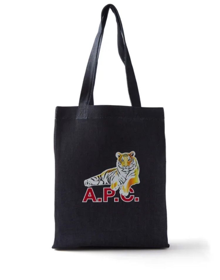 A.P.C. トートバッグ　タイガープリント　APC アーペーセー　デニム　ロゴ