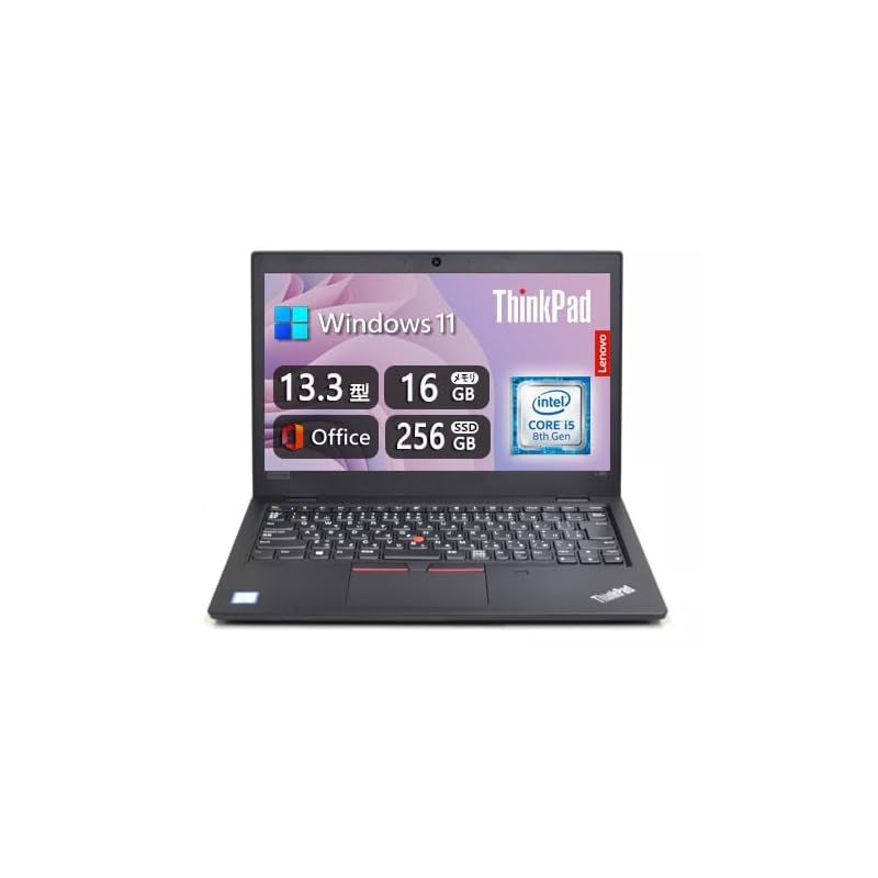 整備済み品 軽量薄型13.3型モバイルノートThinkPad L380 第8世代Core i5-8250U 1.6GHz - 16GBメモリ - SSD 256GB - Ｗebカメラ - WiFi-Bluetooth - Type-C - HDMI 0