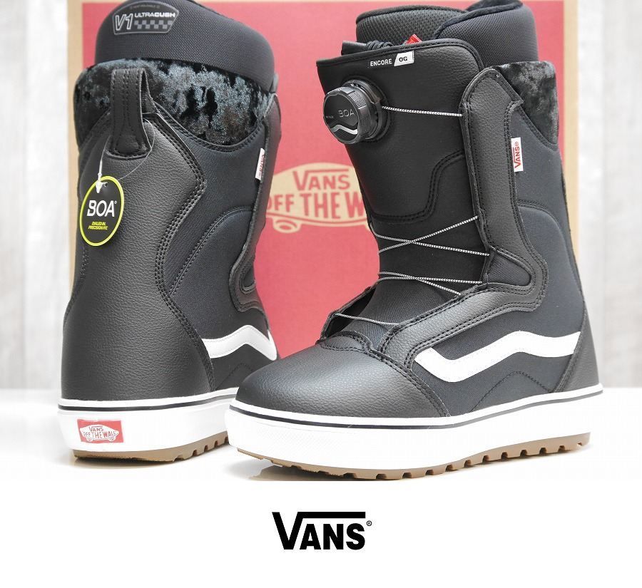 26 VANS ENCORE OG - 24.0 BLACK WHITE レディース スノーボード ブーツ ボア