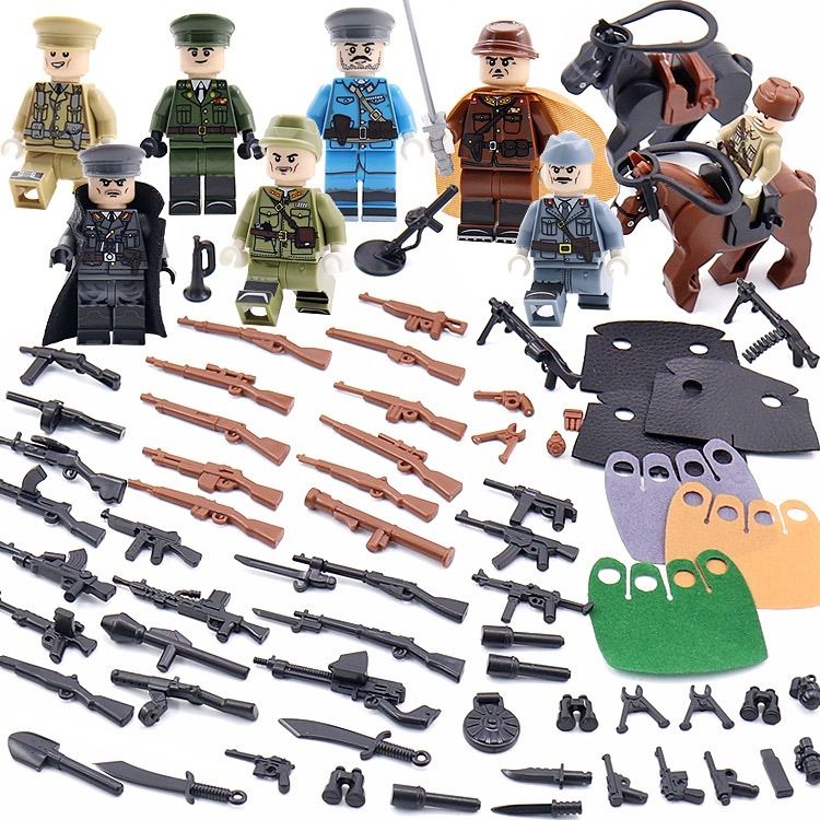 全ての LEGOレゴ互換ミニフィグブロックWW2ドイツ軍Flak38対空機関砲