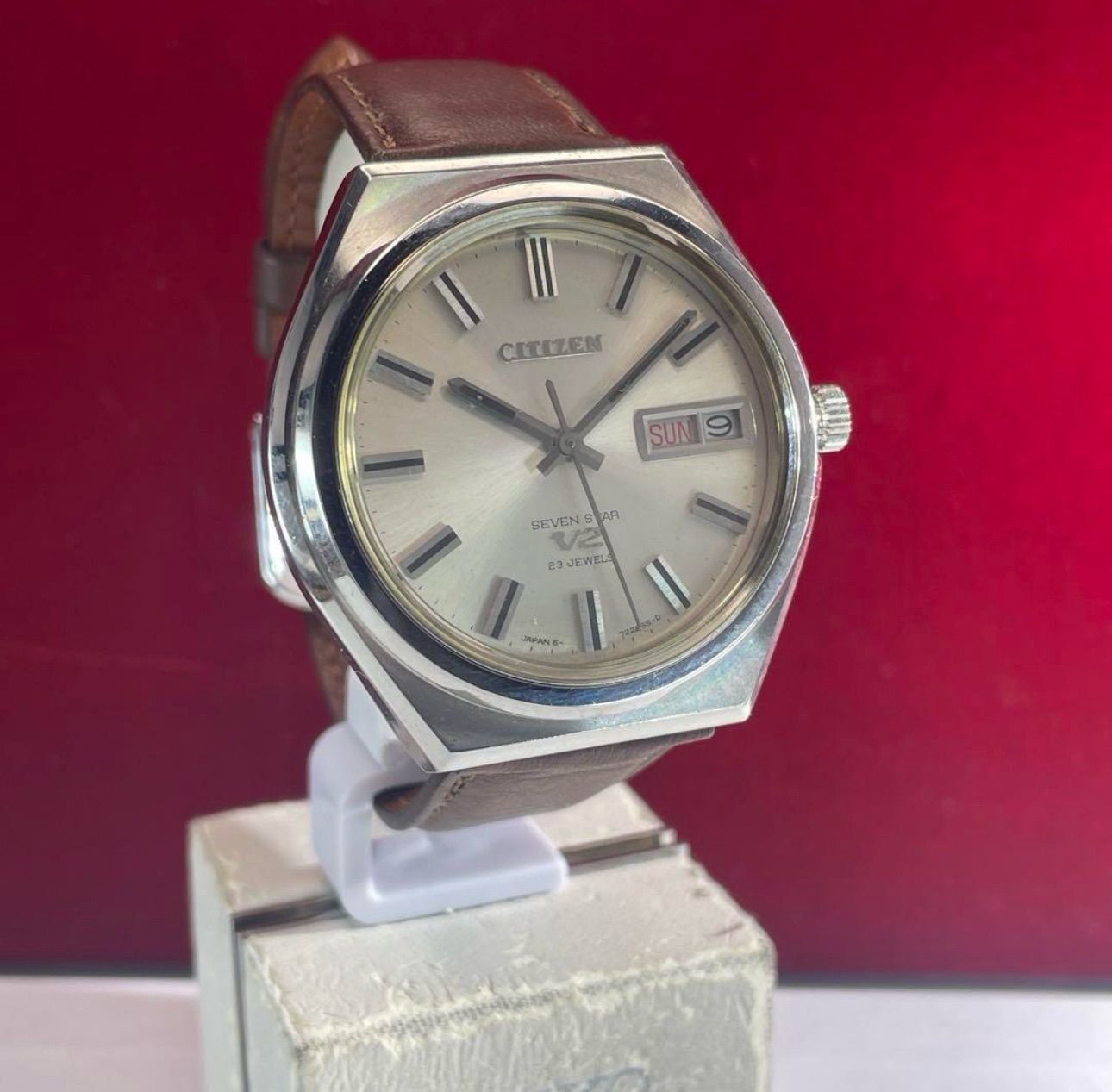 70s 風防新品 希少 ブルー文字盤 CITIZEN AUTOMATIC 腕時計 70s 風防新品 希少 ブルー文字盤 CITIZEN AUTOMATIC 腕時計