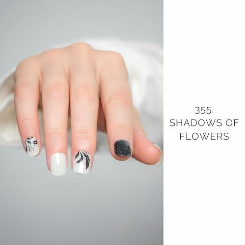 Shadows of Flowers NAILOG 半硬化ジェルネイルシール (20 枚)