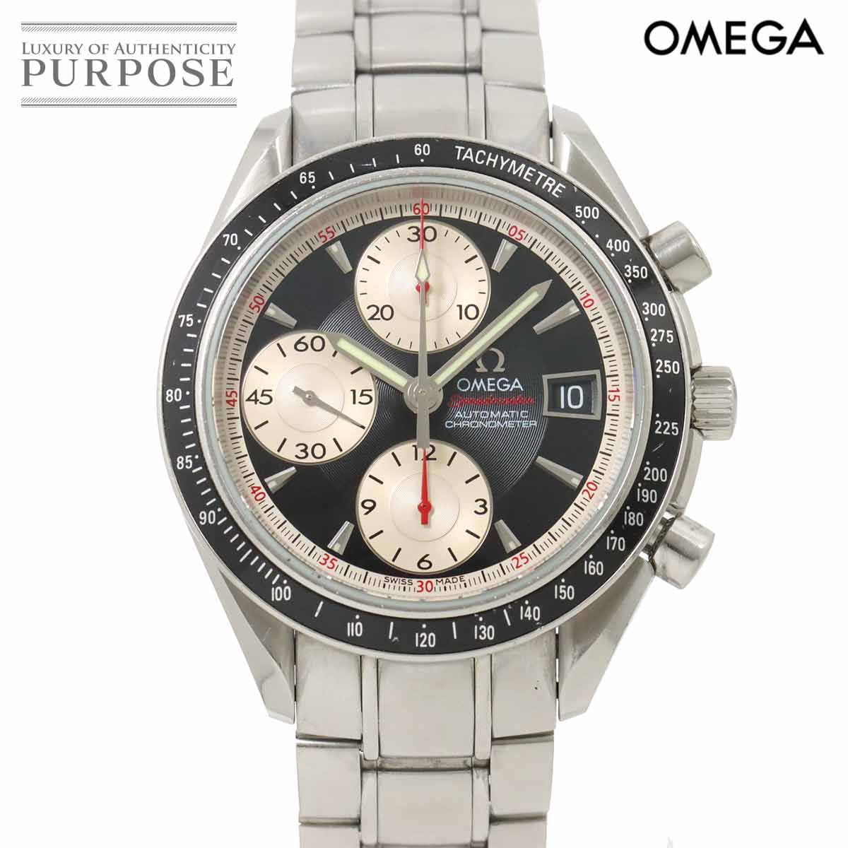 オメガ OMEGA スピードマスター デイト 3210 51 クロノグラフ メンズ 腕時計 デイト ブラック 自動巻き Speedmaster 90278809