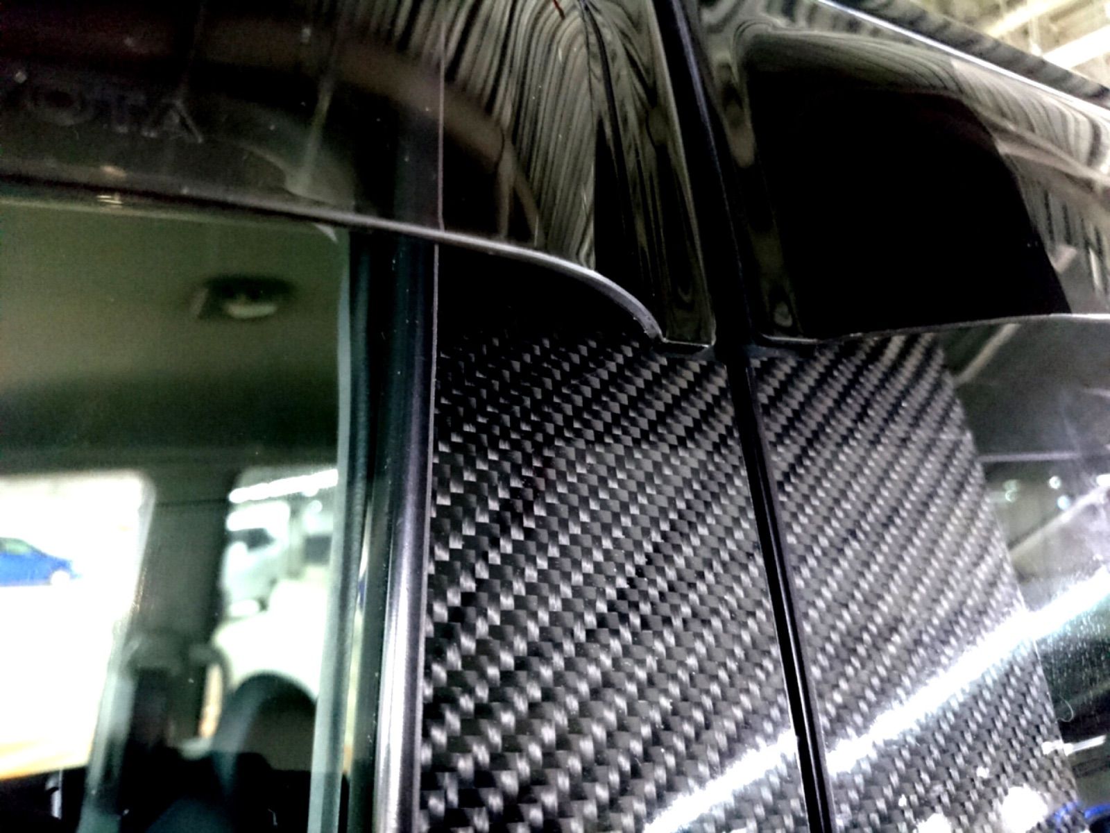 N-ボックス JF3/JF4【本物フォージドカーボン】ピラーガーニッシュ