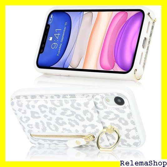 iPhone XR ケース 手帳型 ショルダー リング ース iphonexrスマホケース アイフォン xr ケース 手帳ケース アイホン XR ケース  CASE アイフォンXR ケースカバー 適用 iCoverCase リング付き カー ホワイト - オンライン アウトレット価格