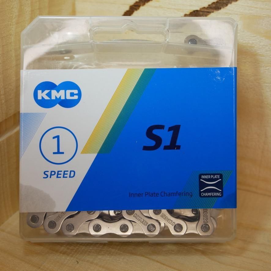 新品】KMC シングル用チェーン S1 ピスト 固定ギア シルバー