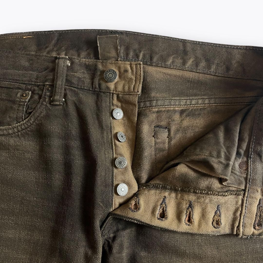 RRL TOBACCO WASH デニムパンツ ローストレート ブラウン