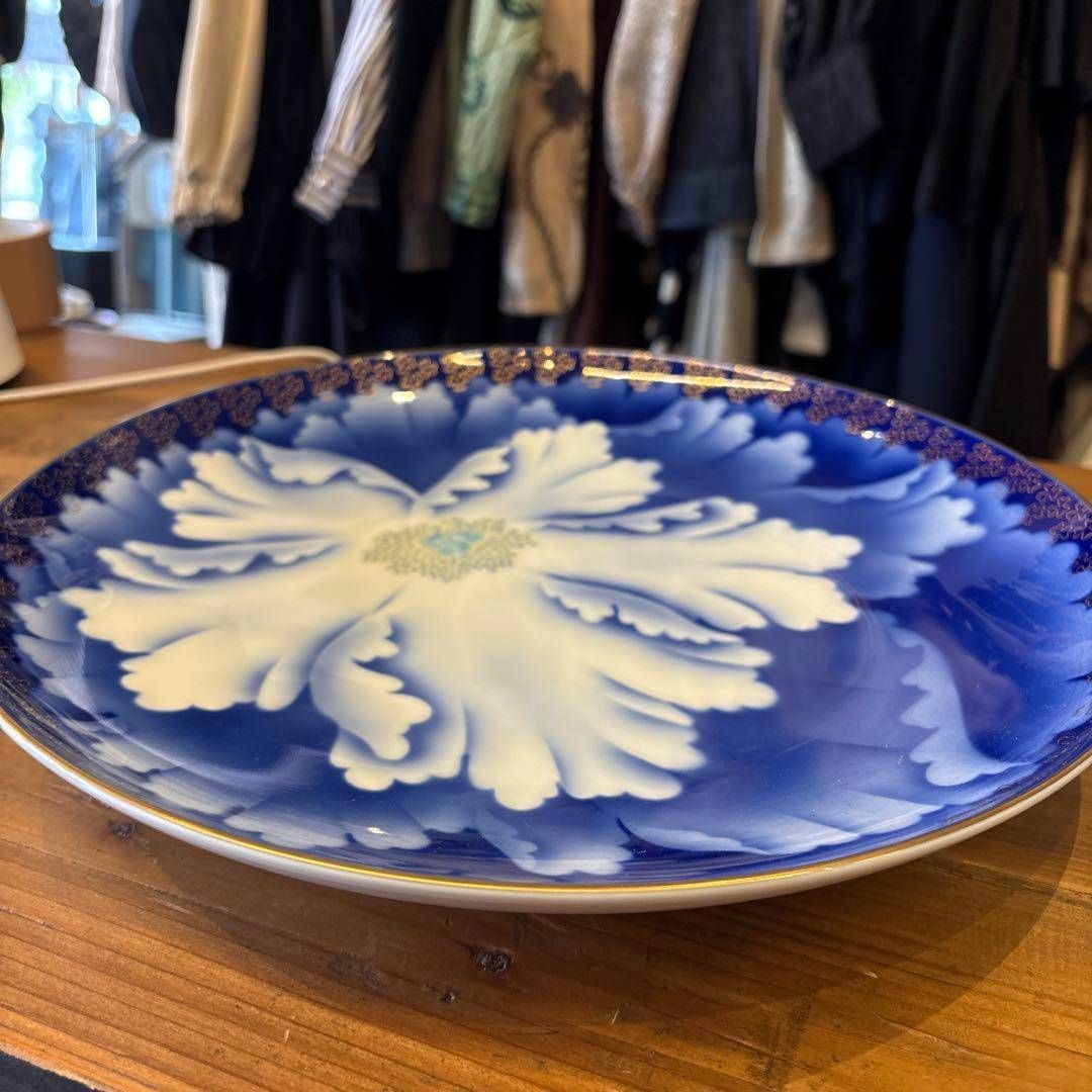 @ 深川製 花柄 青 金 プレート 食器 中鉢 お椀 うつわ 瀬戸もの 瀬戸物 深川製 深川製器 花柄 青 金 プレート 食器 中鉢 お椀 うつわ 瀬戸もの