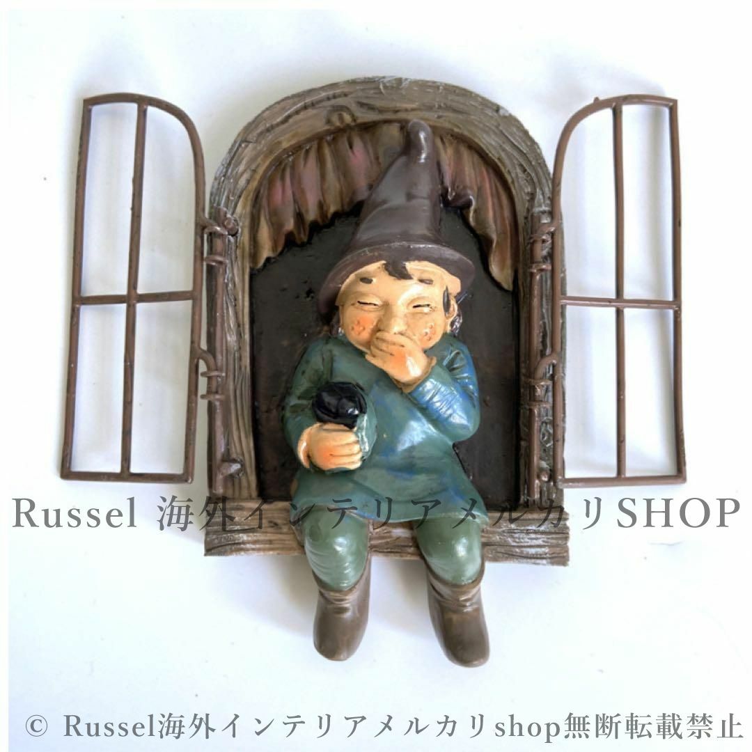 ガーデンオブジェ 小人ドア 壁掛け オーナメント ガーデニング雑貨 庭