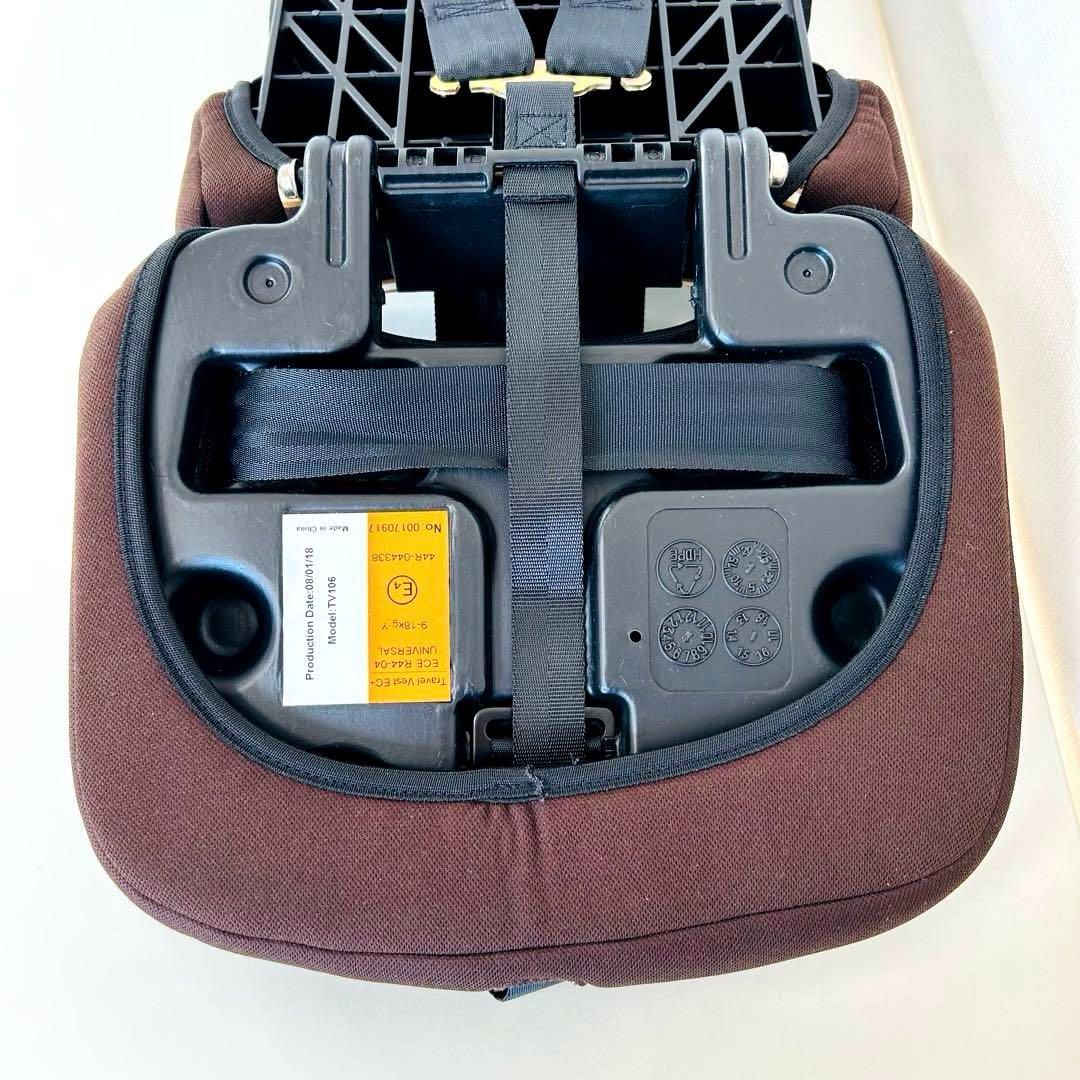 ☆美品☆ トラベルベスト EC プラス　ブラウンボーダー　日本育児 美品 日本育児 トラベルベストECプラス ジュニアシート ブラウン
